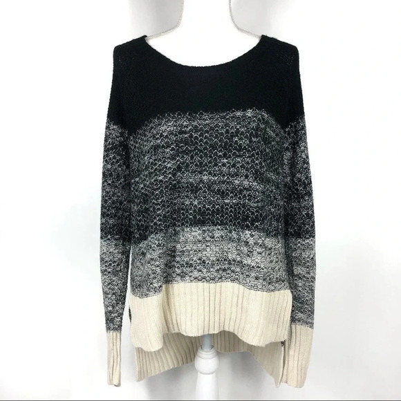 Cloud Chaser | Striped Hi Low Asymmetrical Sweater - Picture 1 of 6